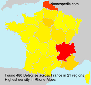 Surname Deleglise in France Surname Deleglise in France