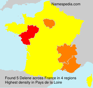 Surname Delene in France Surname Delene in France