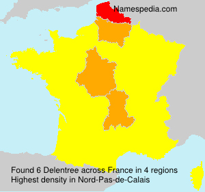 Surname Delentree in France Surname Delentree in France