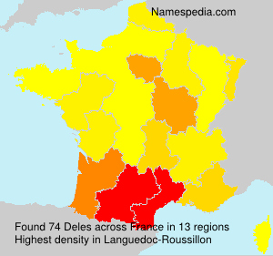 Surname Deles in France