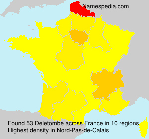 Surname Deletombe in France Surname Deletombe in France