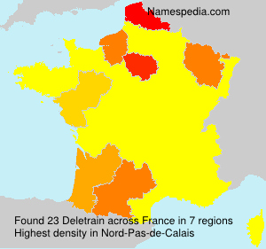 Surname Deletrain in France Surname Deletrain in France