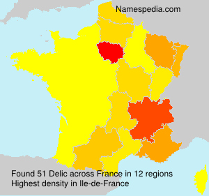 Surname Delic in France Surname Delic in France