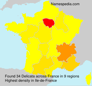 Surname Delicata in France