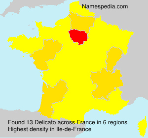 Surname Delicato in France Surname Delicato in France