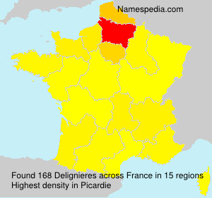 Surname Delignieres in France Surname Delignieres in France