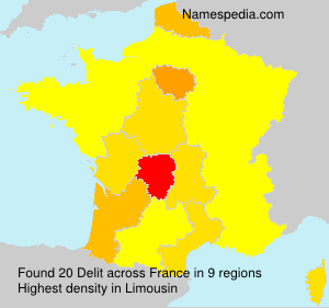 Surname Delit in France Surname Delit in France