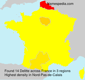 Surname Delitte in France Surname Delitte in France