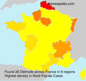 Surname Delmulle in France Surname Delmulle in France