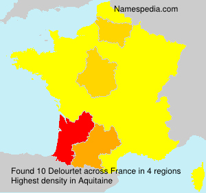 Surname Delourtet in France Surname Delourtet in France