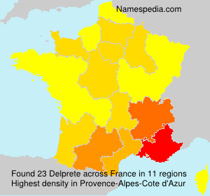 Surname Delprete in France Surname Delprete in France