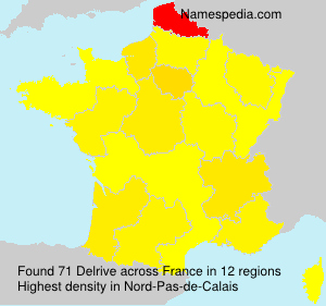 Surname Delrive in France Surname Delrive in France