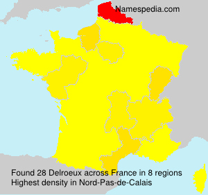 Surname Delroeux in France Surname Delroeux in France