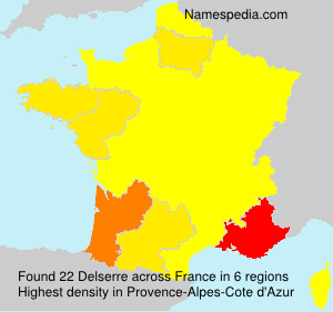 Surname Delserre in France Surname Delserre in France