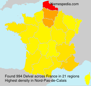 Surname Delval in France Surname Delval in France