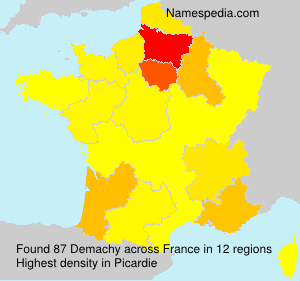 Surname Demachy in France Surname Demachy in France