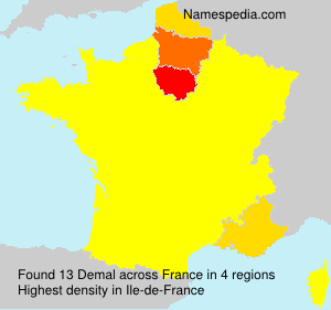 Surname Demal in France Surname Demal in France