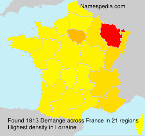 Surname Demange in France Surname Demange in France