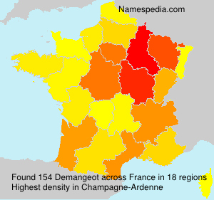 Surname Demangeot in France Surname Demangeot in France