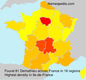 Surname Demathieu in France Surname Demathieu in France