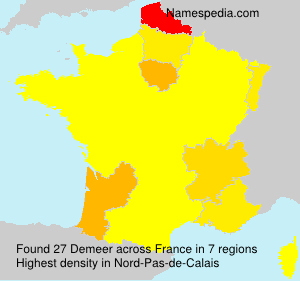 Surname Demeer in France Surname Demeer in France