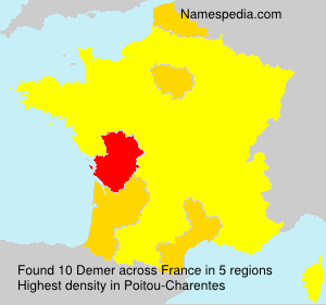 Surname Demer in France Surname Demer in France