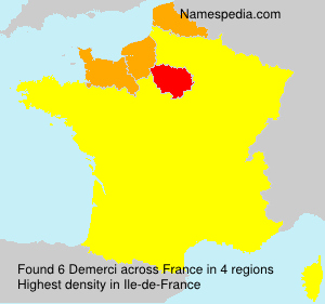 Surname Demerci in France Surname Demerci in France