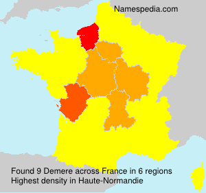 Surname Demere in France Surname Demere in France