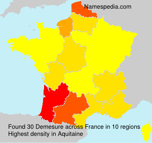 Surname Demesure in France Surname Demesure in France