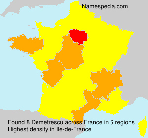 Surname Demetrescu in France Surname Demetrescu in France