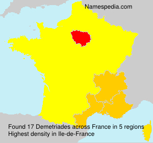 Surname Demetriades in France Surname Demetriades in France