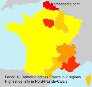 Surname Demetrio in France Surname Demetrio in France