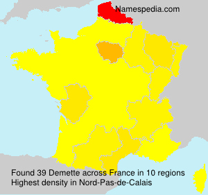 Surname Demette in France Surname Demette in France