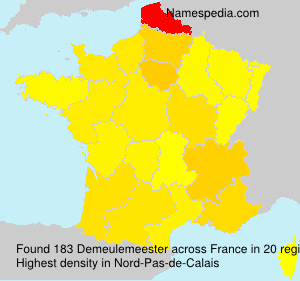 Surname Demeulemeester in France Surname Demeulemeester in France