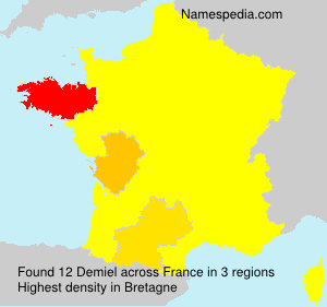 Surname Demiel in France Surname Demiel in France