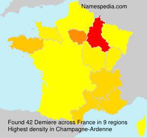 Surname Demiere in France Surname Demiere in France