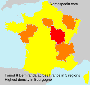 Surname Demiranda in France Surname Demiranda in France