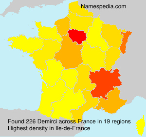 Surname Demirci in France Surname Demirci in France