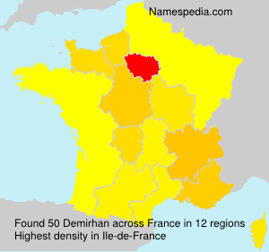 Surname Demirhan in France Surname Demirhan in France