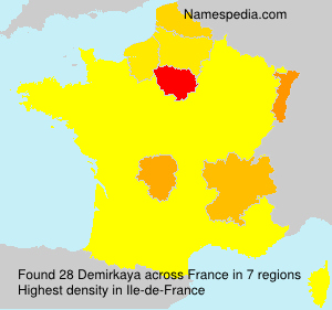 Surname Demirkaya in France Surname Demirkaya in France