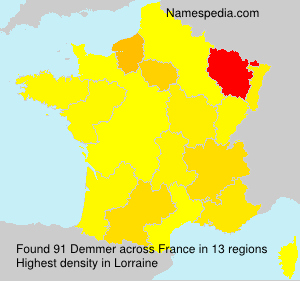 Surname Demmer in France Surname Demmer in France