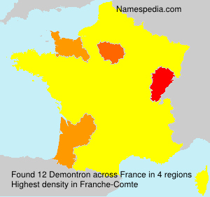 Surname Demontron in France Surname Demontron in France