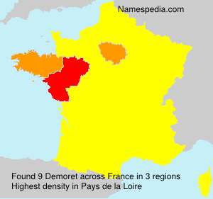 Surname Demoret in France Surname Demoret in France