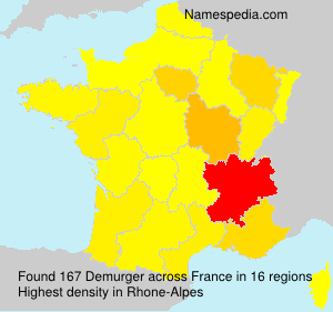 Surname Demurger in France Surname Demurger in France