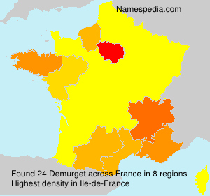Surname Demurget in France Surname Demurget in France