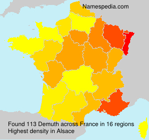 Surname Demuth in France Surname Demuth in France
