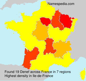 Surname Denef in France Surname Denef in France
