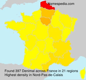Surname Denimal in France Surname Denimal in France