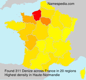 Surname Denize in France Surname Denize in France