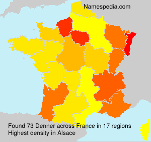 Surname Denner in France Surname Denner in France